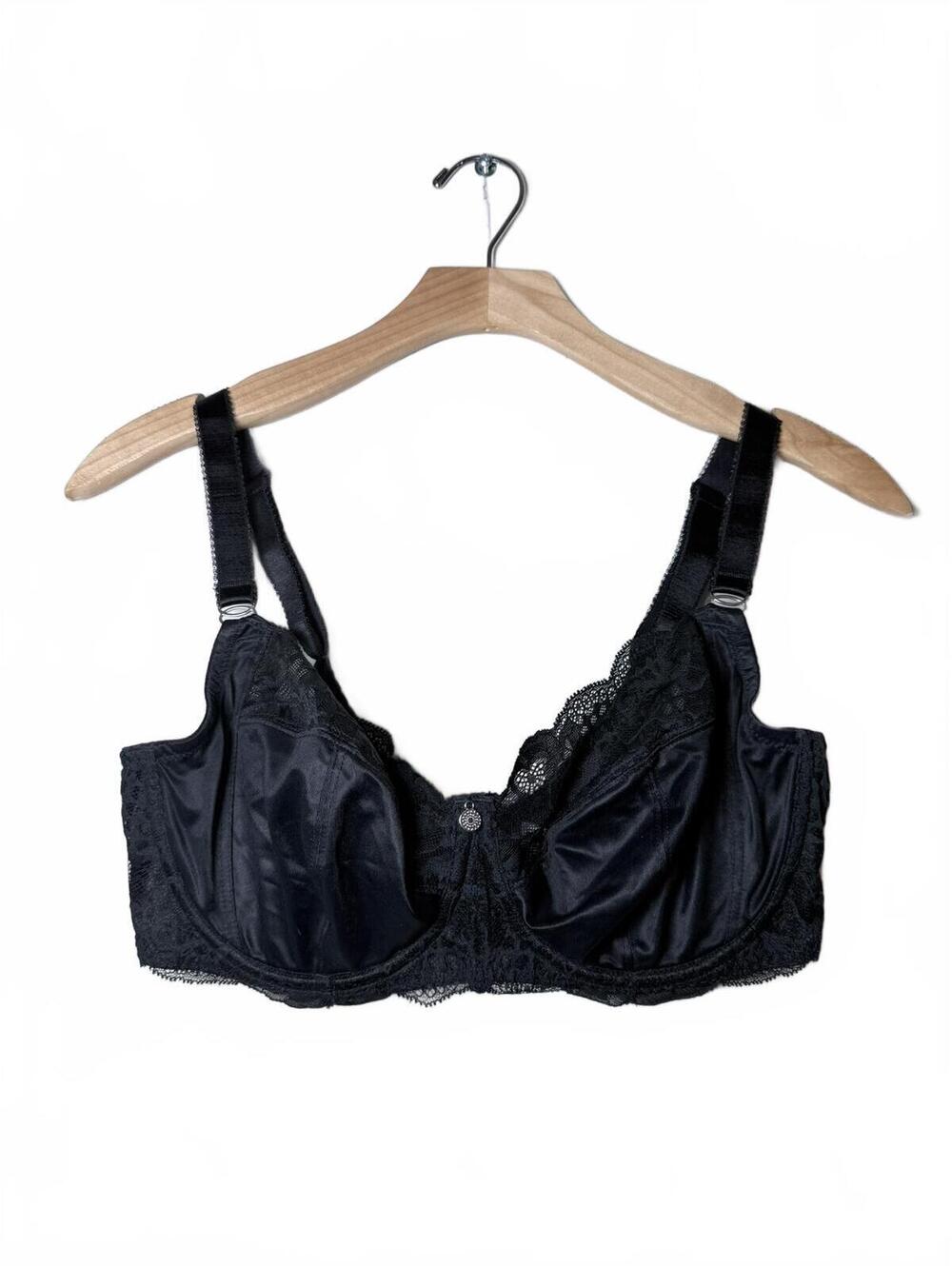 Fantasie Black Lace Underwire Bra AU 10F /‎ US 32G